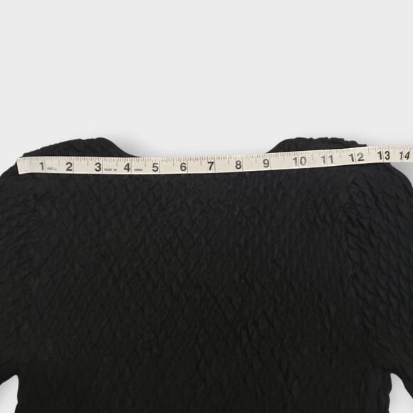 Angie Black Smocked Mini Sweater Dress Sz Small Y2K Gothic Emo - Picture 12 of 13